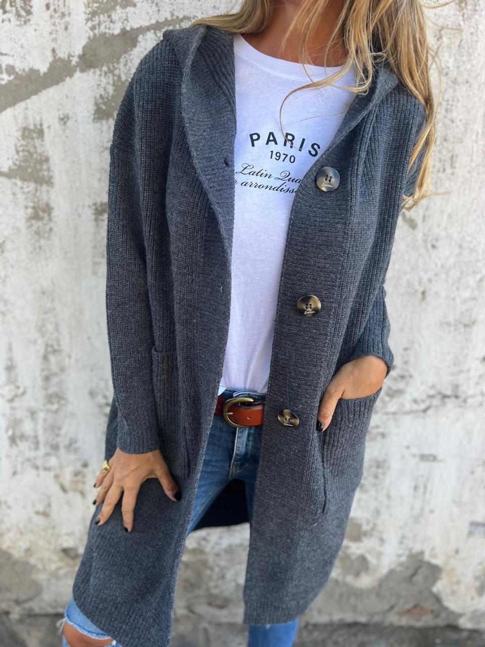 CARDIGAN LONG MAILLE AMPLE POUR FEMME