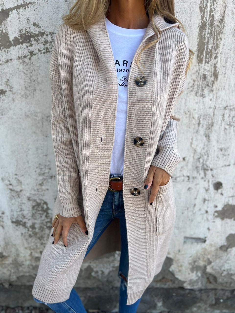 CARDIGAN LONG MAILLE AMPLE POUR FEMME