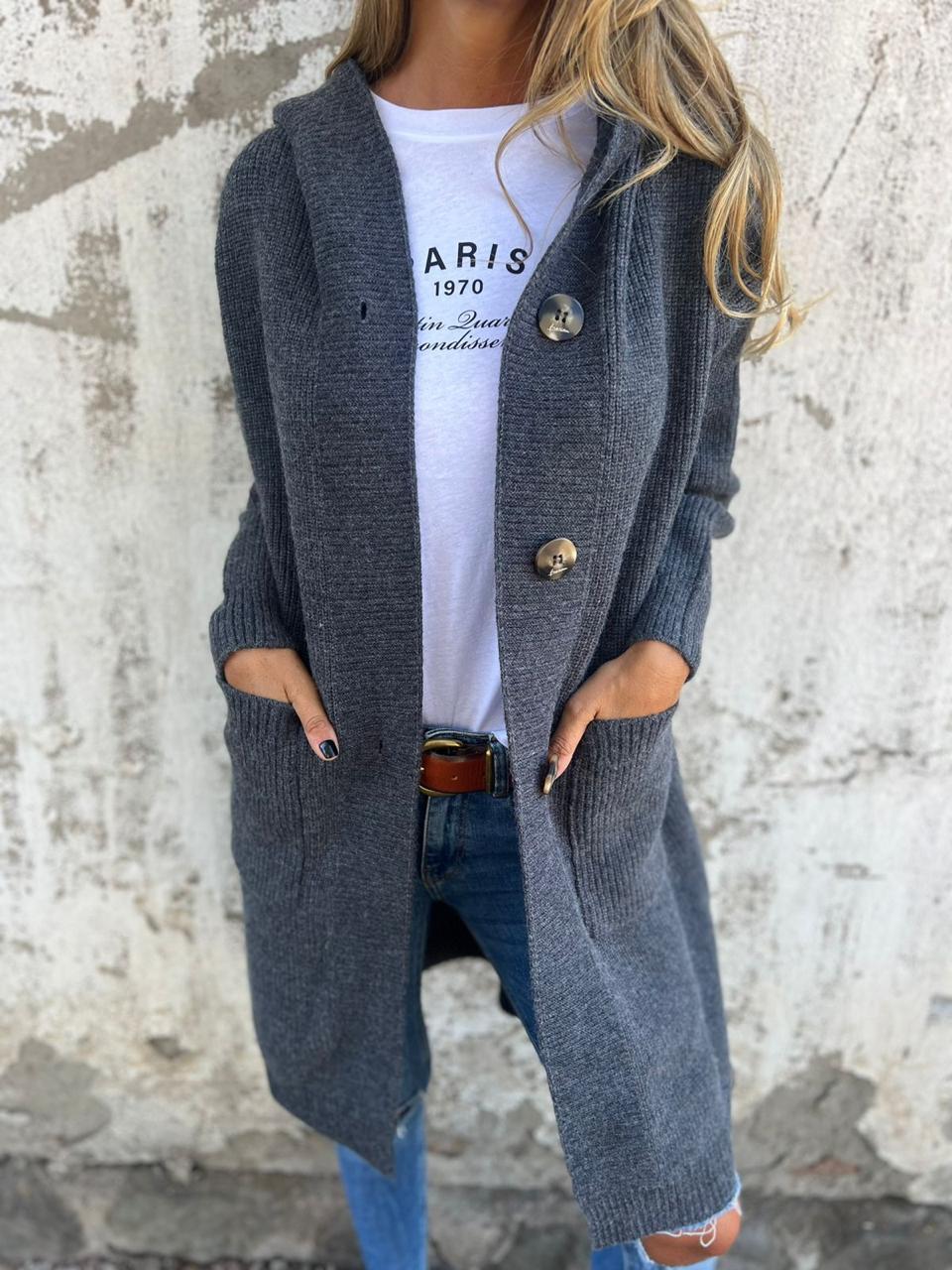 CARDIGAN LONG MAILLE AMPLE POUR FEMME