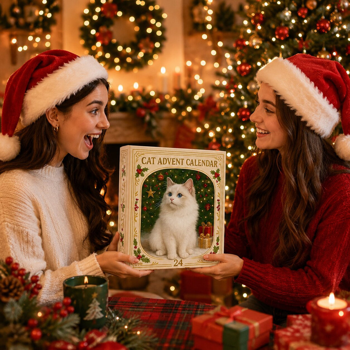 Calendriers de l'Avent cadeaux de Noël - Chats Miniatures pour Femme