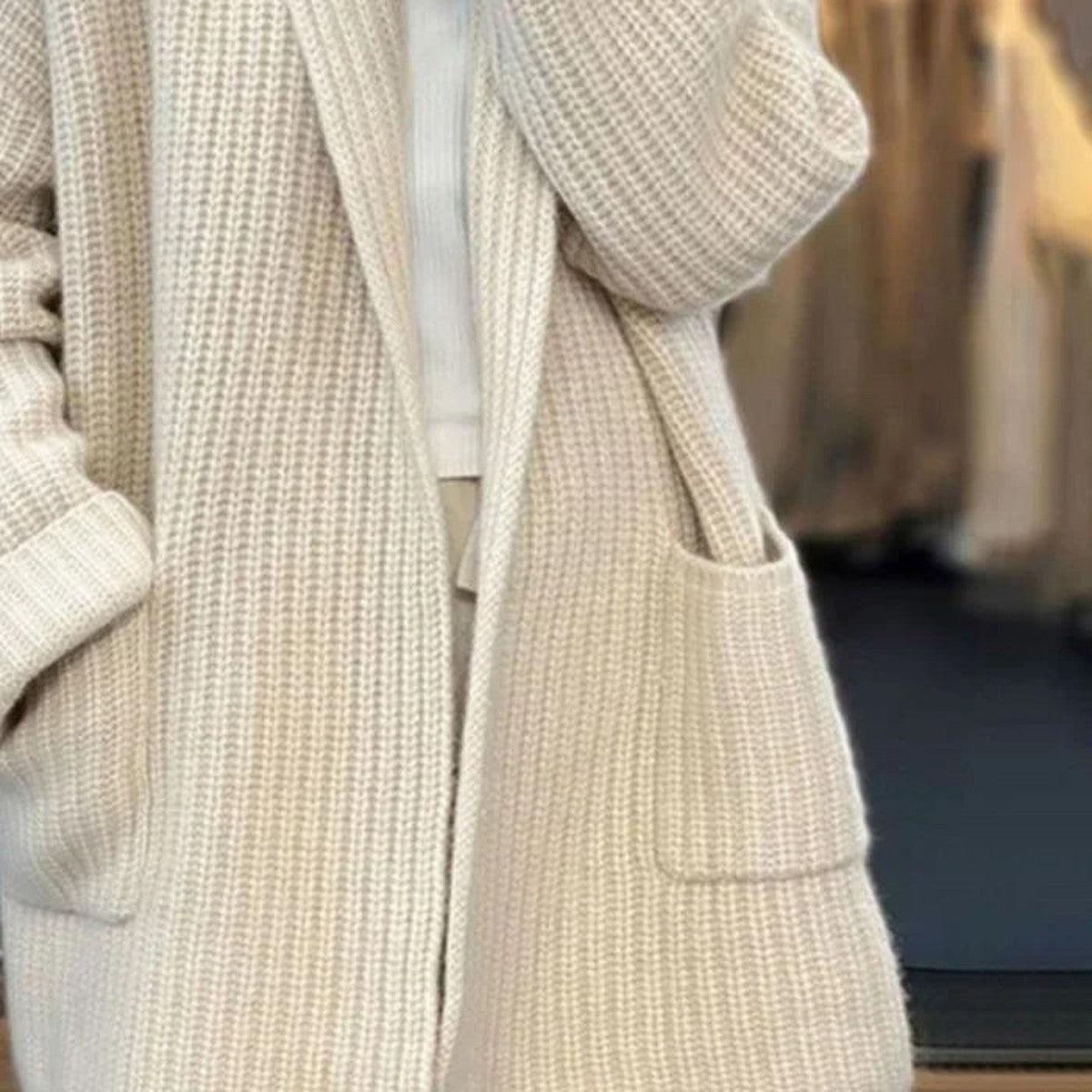 CARDIGAN MAILLE EPAISSE GILET POUR FEMME
