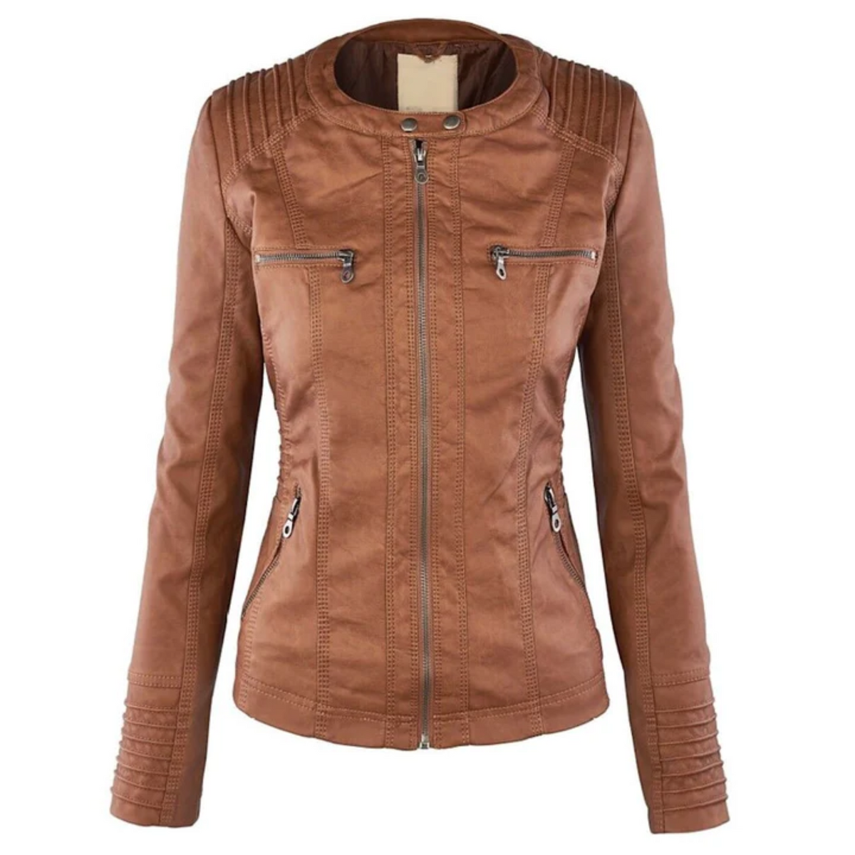 VESTES EN CUIR À CAPUCHE POUR FEMME