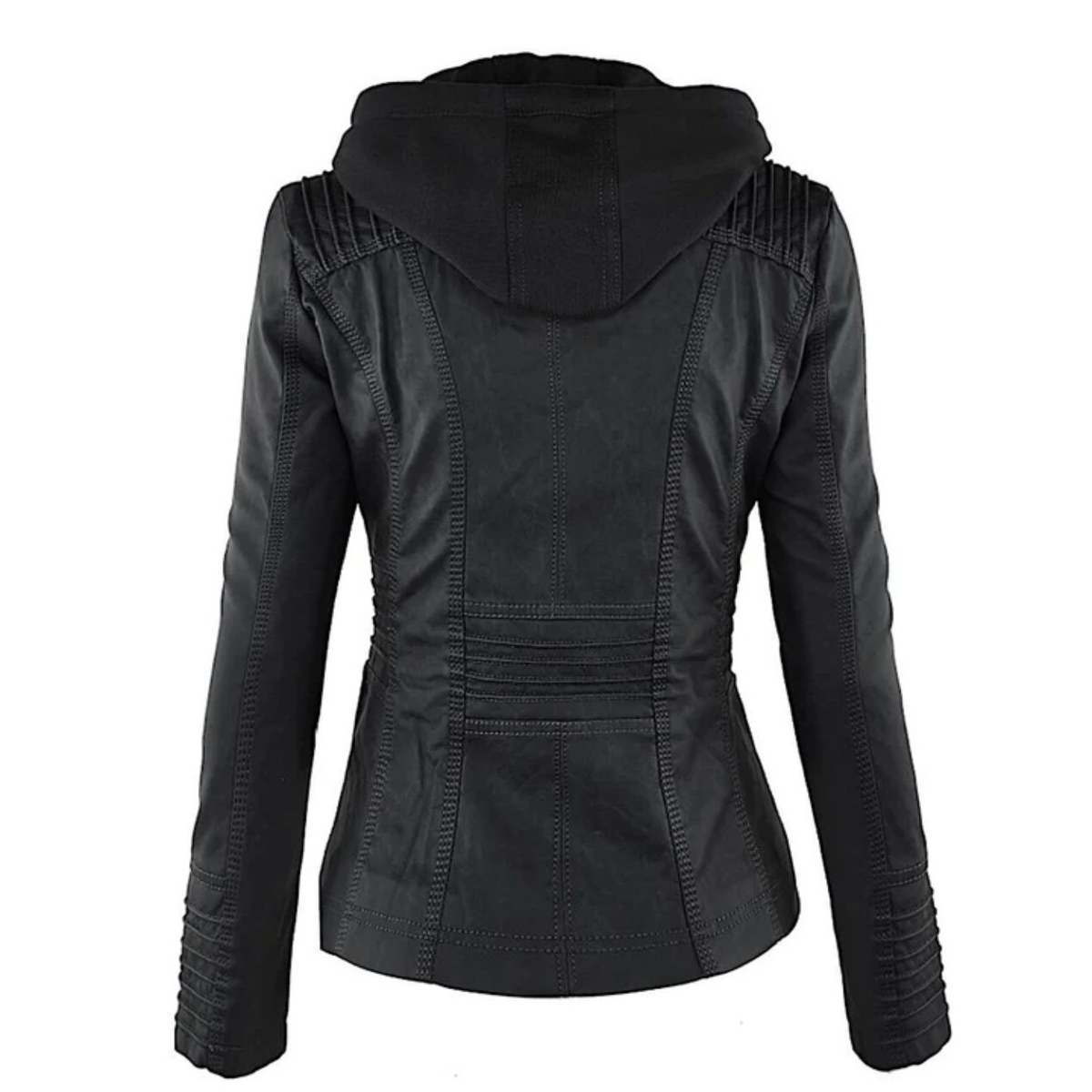 VESTES EN CUIR À CAPUCHE POUR FEMME