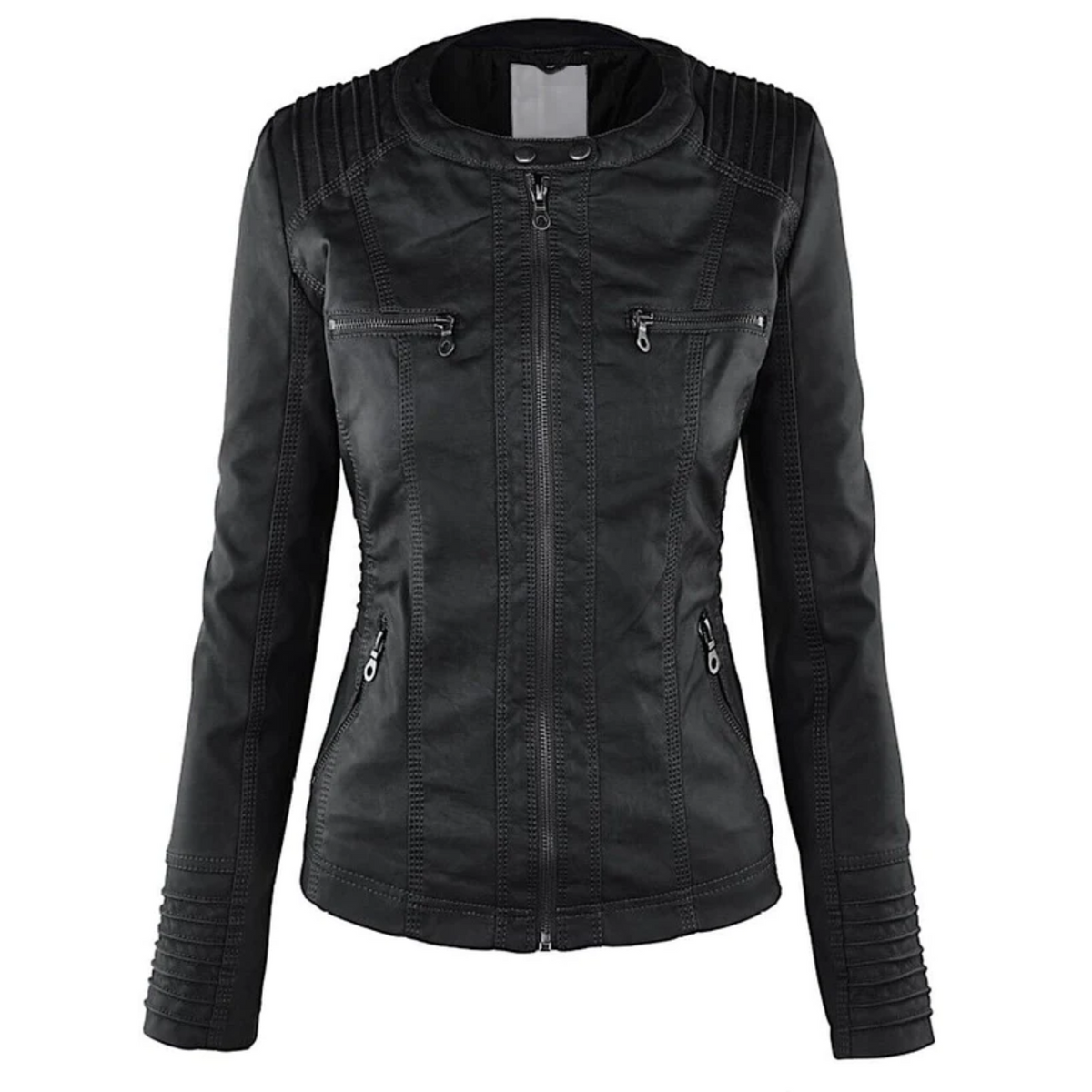 VESTES EN CUIR À CAPUCHE POUR FEMME