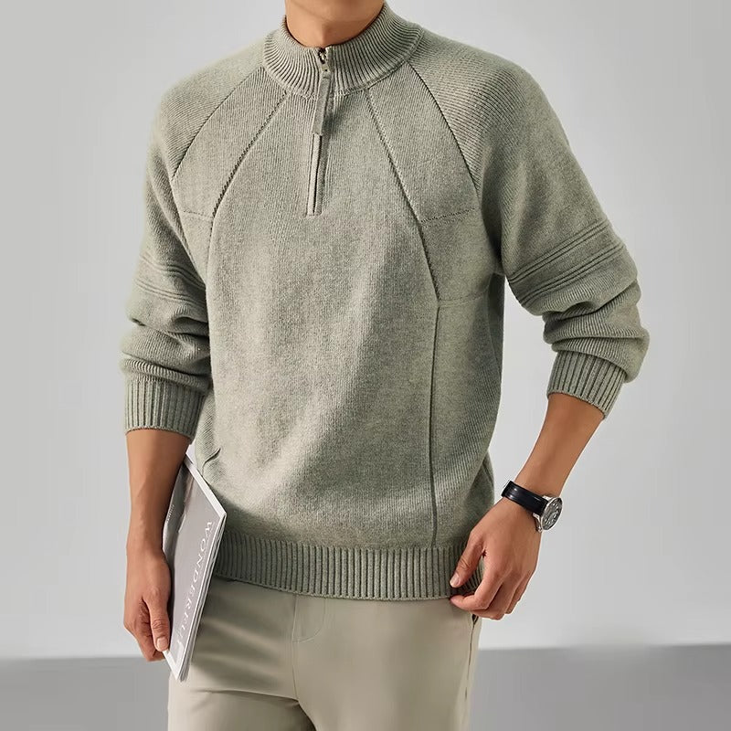 PULL COL ZIPPÉ POUR HOMME