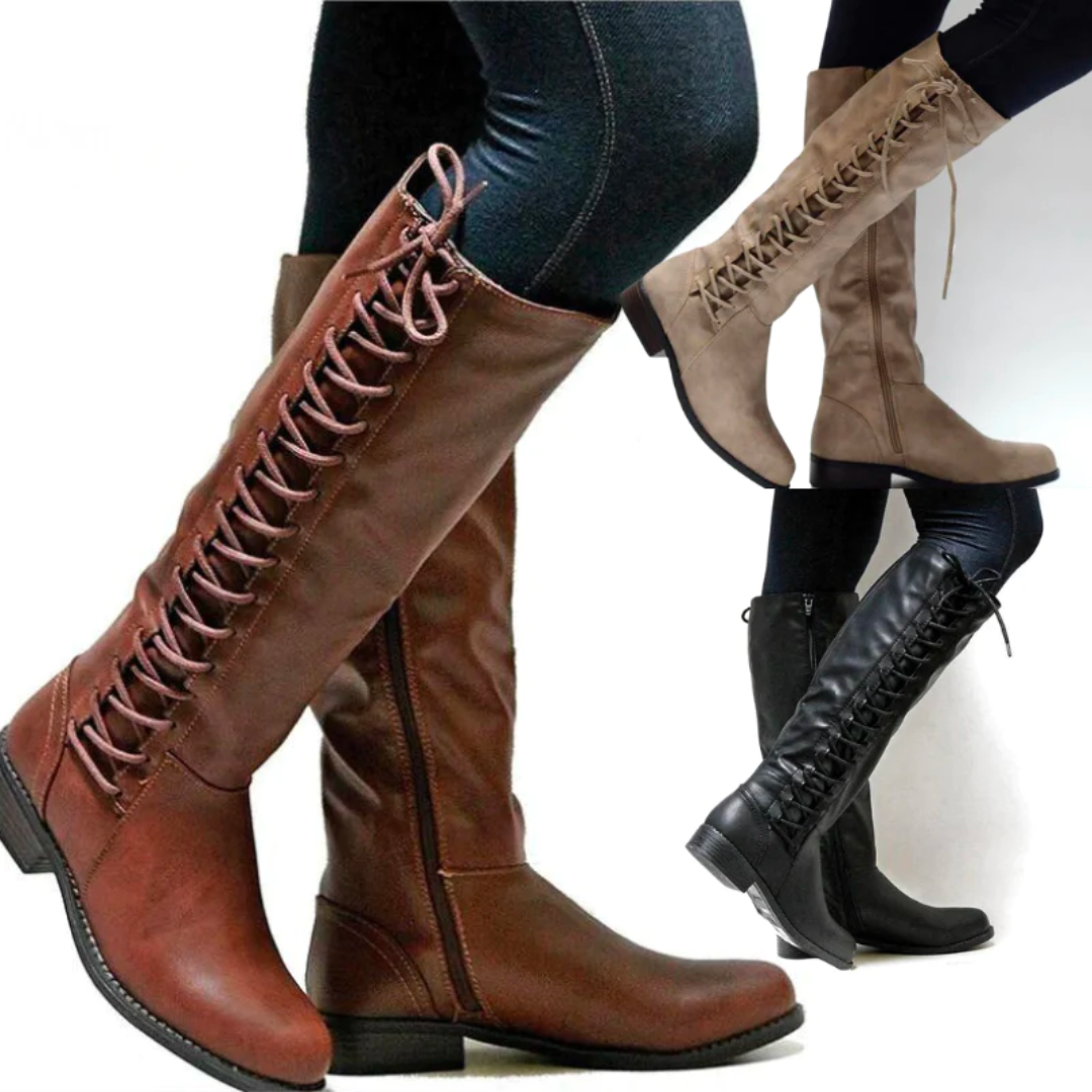 BOTTES HAUTES SEMELLE ANTIDÉRAPANTE POUR FEMME