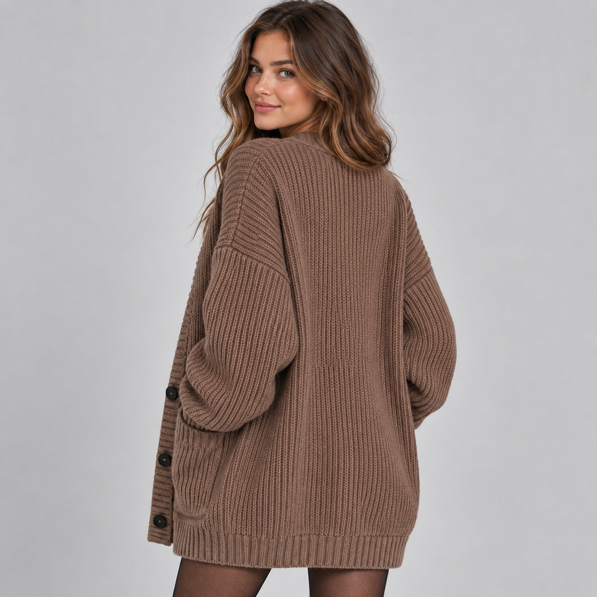 GILET POUR FEMME EN MAILLE OVERSIZE