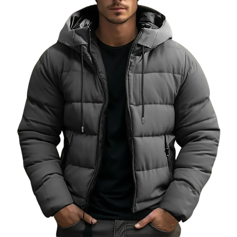 VESTE MATELASSÉE À CAPUCHE POUR HOMME