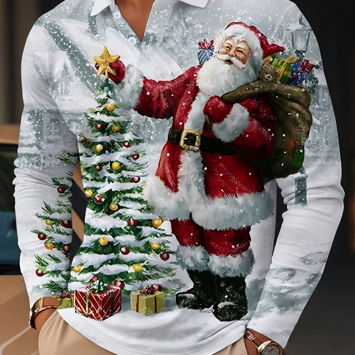 POLO IMPRIMÉ CHEMISIERS DE NOËL POUR HOMME