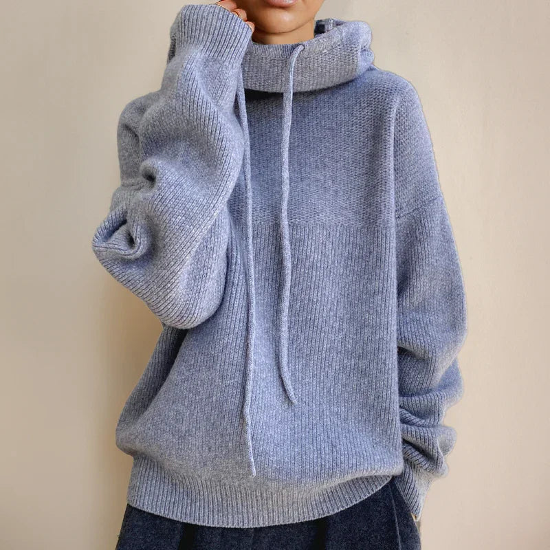 Arwen | Pull Femme Col Roulé à Capuche