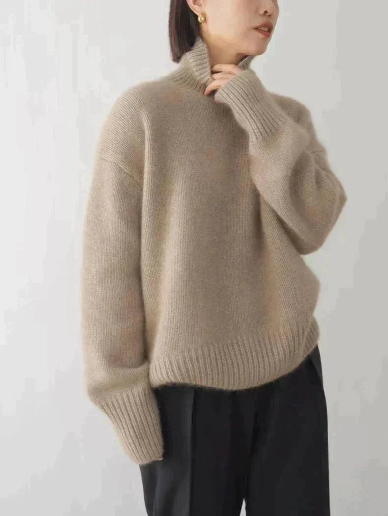 Inès | Pull Col Roulé Torsadé Femme