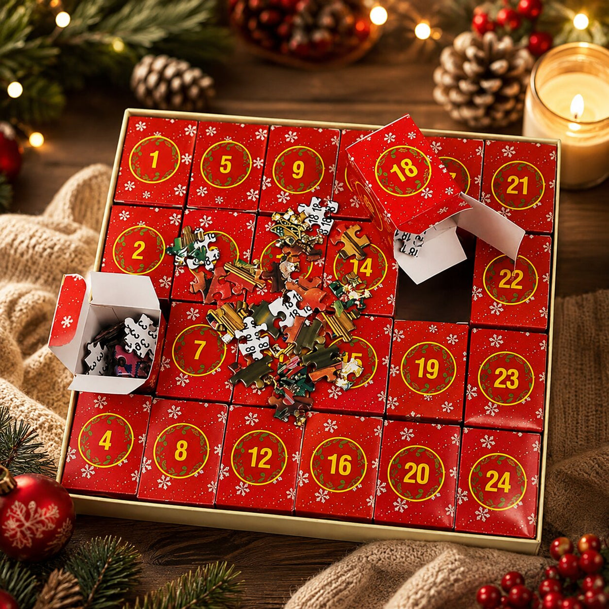 Calendriers de l'Avent cadeaux de Noël: puzzle 1008 pièces à