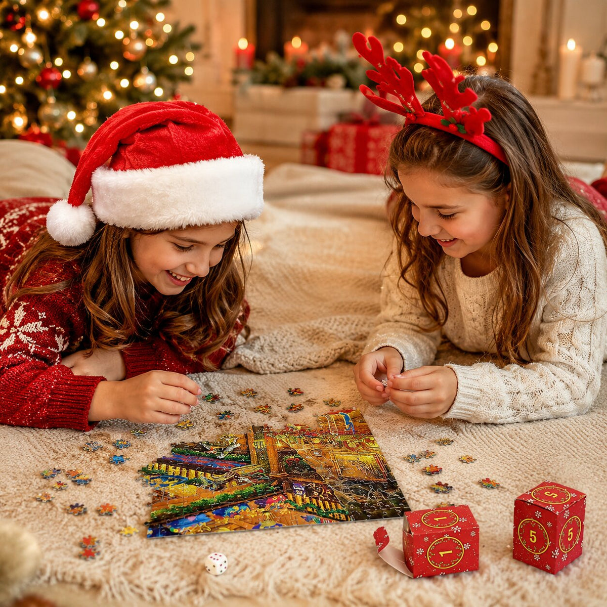 Calendriers de l'Avent cadeaux de Noël: puzzle 1008 pièces à