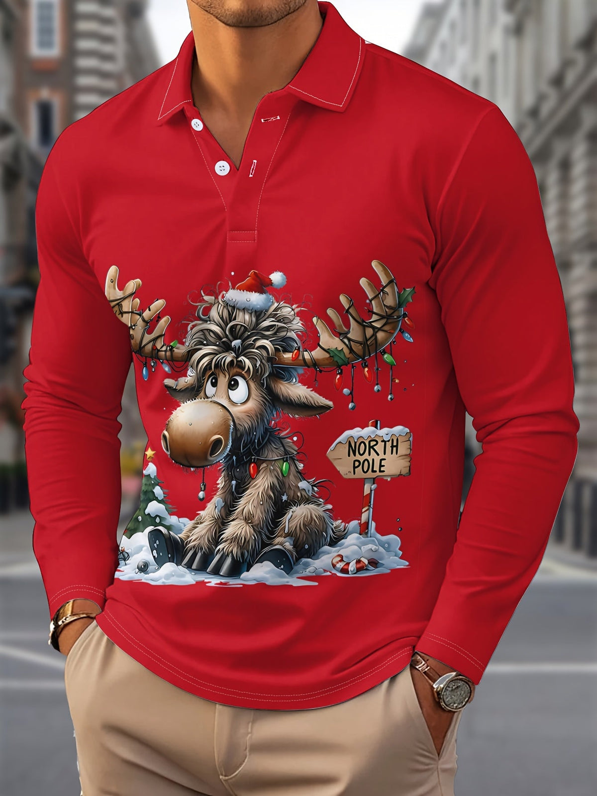 Chemisiers de Noël Rennes Boutonné pour Homme