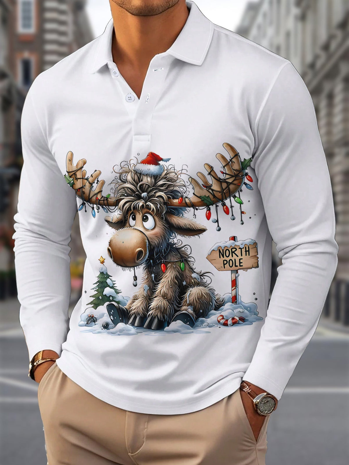 Chemisiers de Noël Rennes Boutonné pour Homme