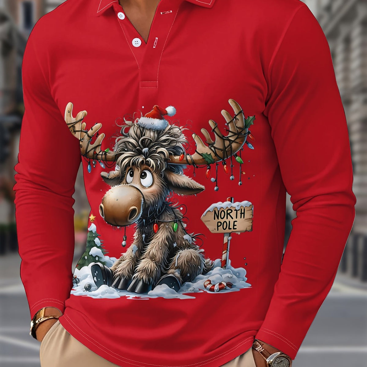 Chemisiers de Noël Rennes Boutonné pour Homme