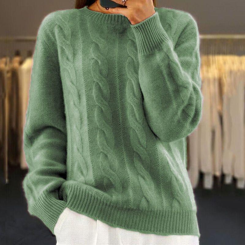 ANNA PULL MAILLE AMPLE COL ROND POUR FEMME