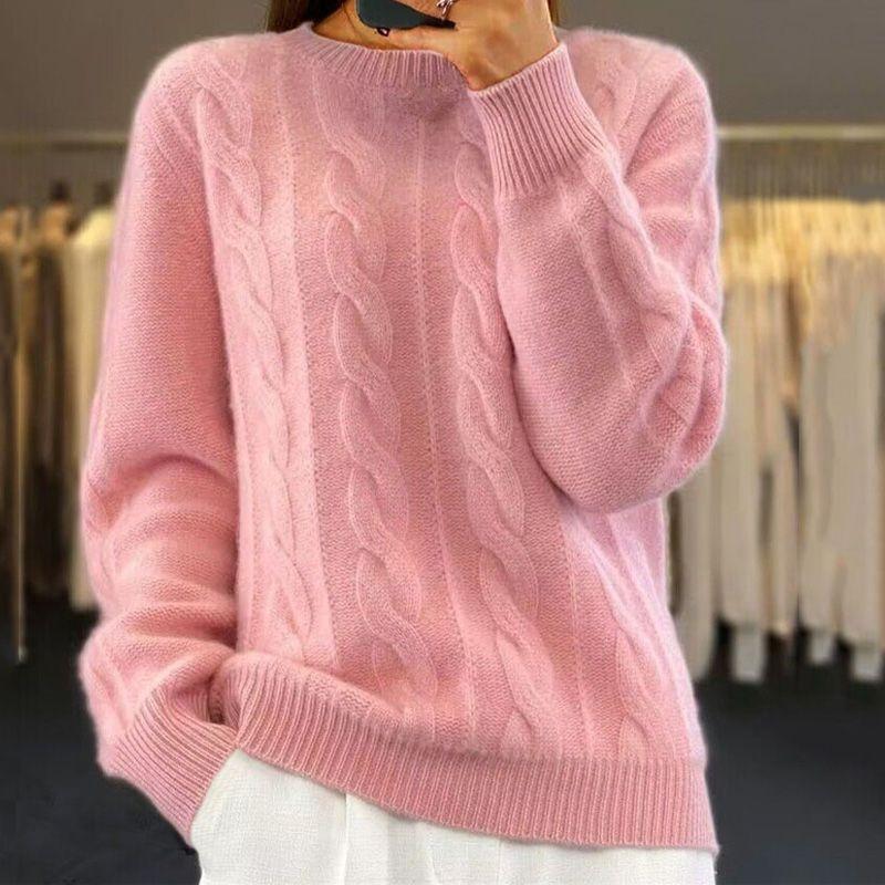 ANNA PULL MAILLE AMPLE COL ROND POUR FEMME