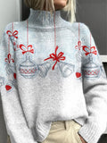 PULL DE NOËL COL ROULÉ POUR FEMME