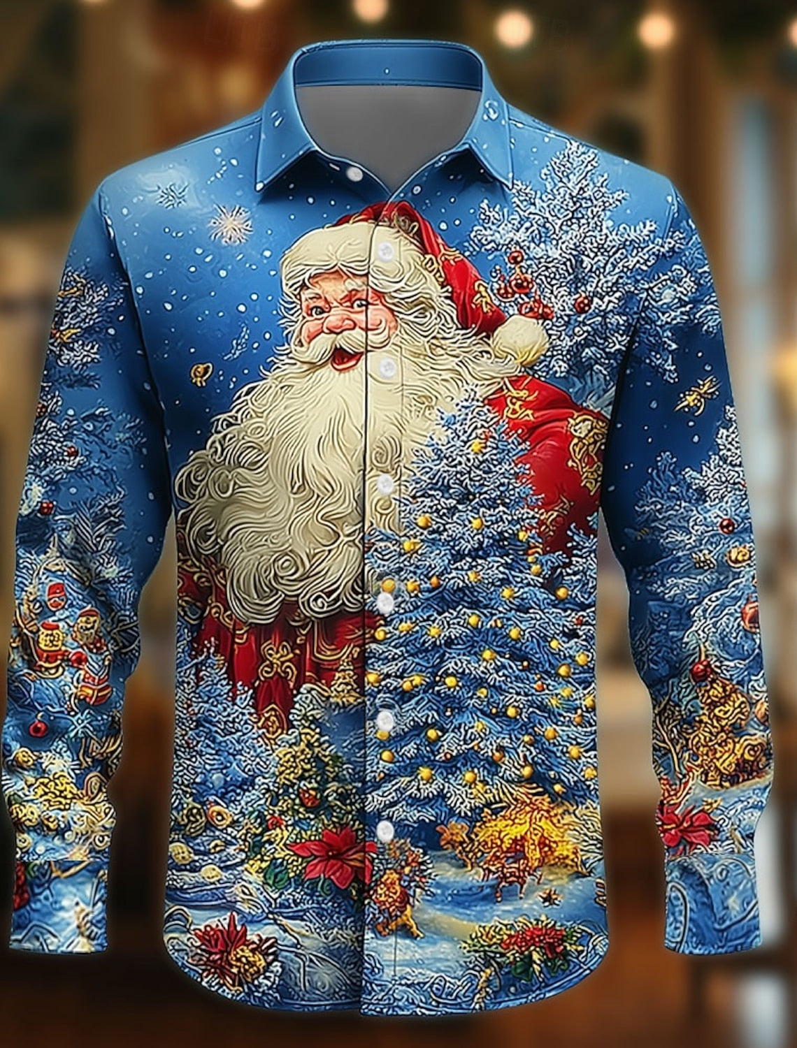 Chemisiers de Noël Homme - Chemise Père Noël Boutons