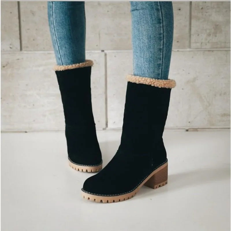 BOTTINES TALON BLOC POUR FEMME