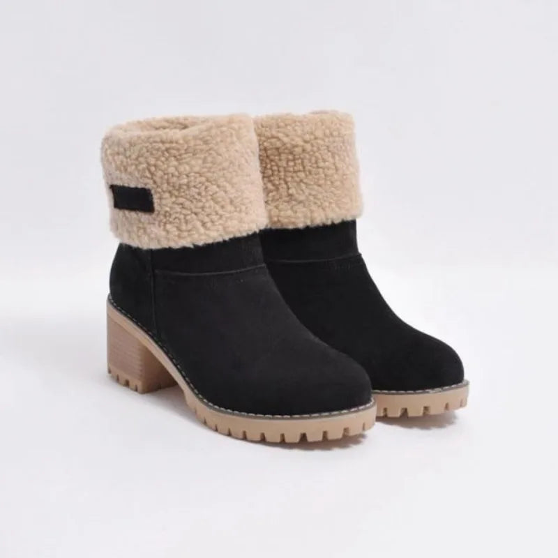 BOTTINES TALON BLOC POUR FEMME