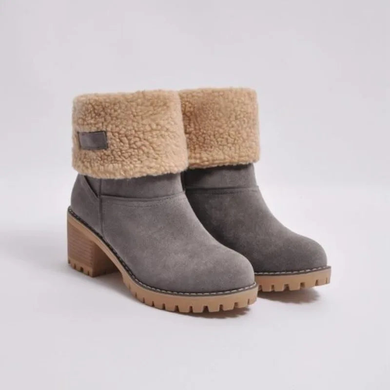 BOTTINES TALON BLOC POUR FEMME