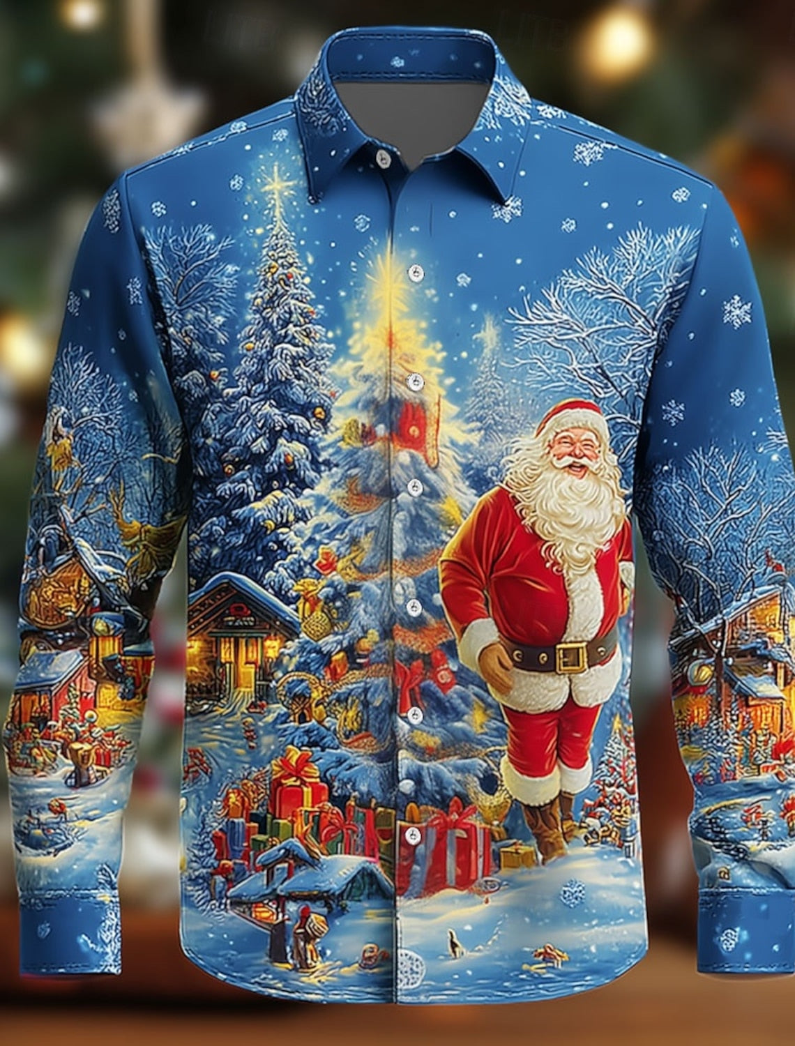 Chemisiers de Noël Homme - Chemise Père Noël Boutons