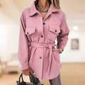 VESTE CHEMISE CEINTURÉE POUR FEMME