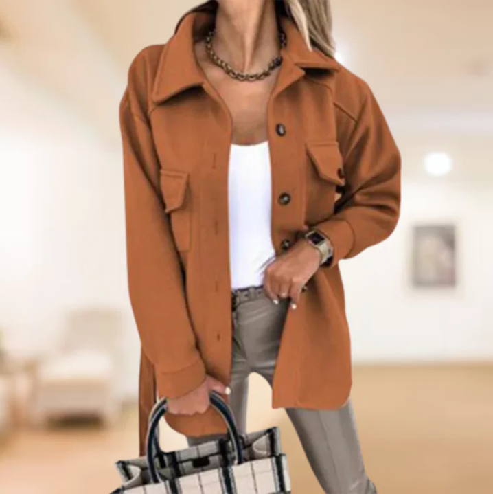 VESTE CHEMISE CEINTURÉE POUR FEMME