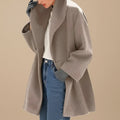 MANTEAU OVERSIZE COL LARGE POUR FEMME