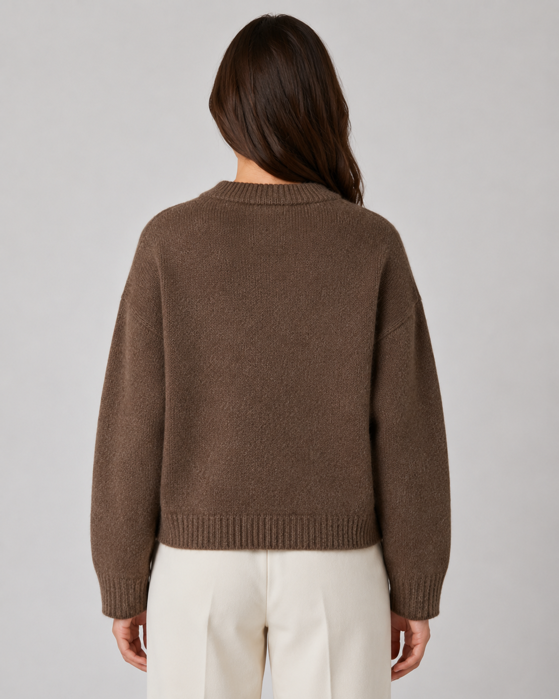 GILET POUR FEMME COURT EN MAILLE ÉPAISSE