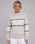PULL COL MONTANT MOTIF JACQUARD POUR FEMME