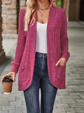 GILET POUR FEMME MAILLE COL CONTRASTÉ