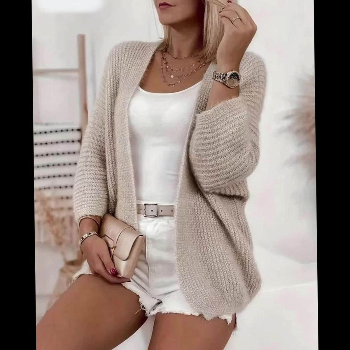 GILET POUR FEMME MAILLE OUVERTE